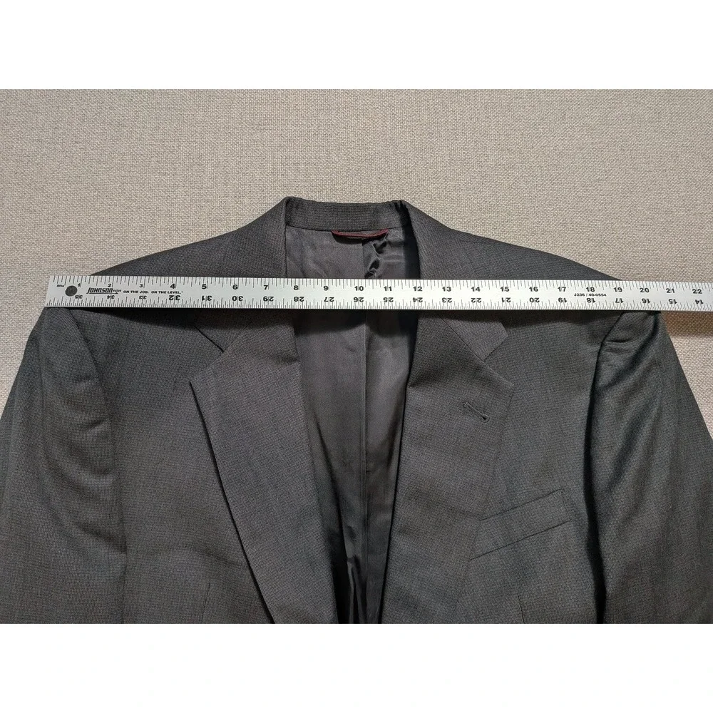 Hart Schaffner Marx Men's Blazer 42R Gray Wool Suit Jacket Union USA Vintage